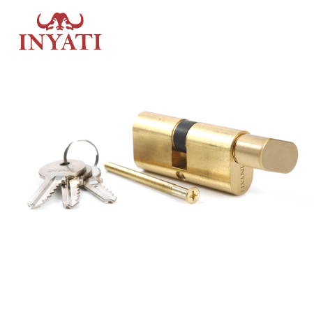 Cylinder Large Oval 65mm Brass Thumb Turn Inyati - Image 4